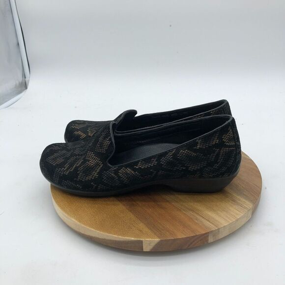 Dansko Olivia Loafers Shoe Womens EU 36 US 5.5-6 Black Gold Snake Print Flat - Picture 8 of 8